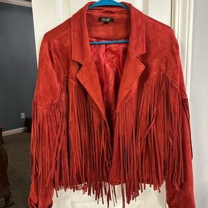 OddSuede Fringe Jacket - Red
